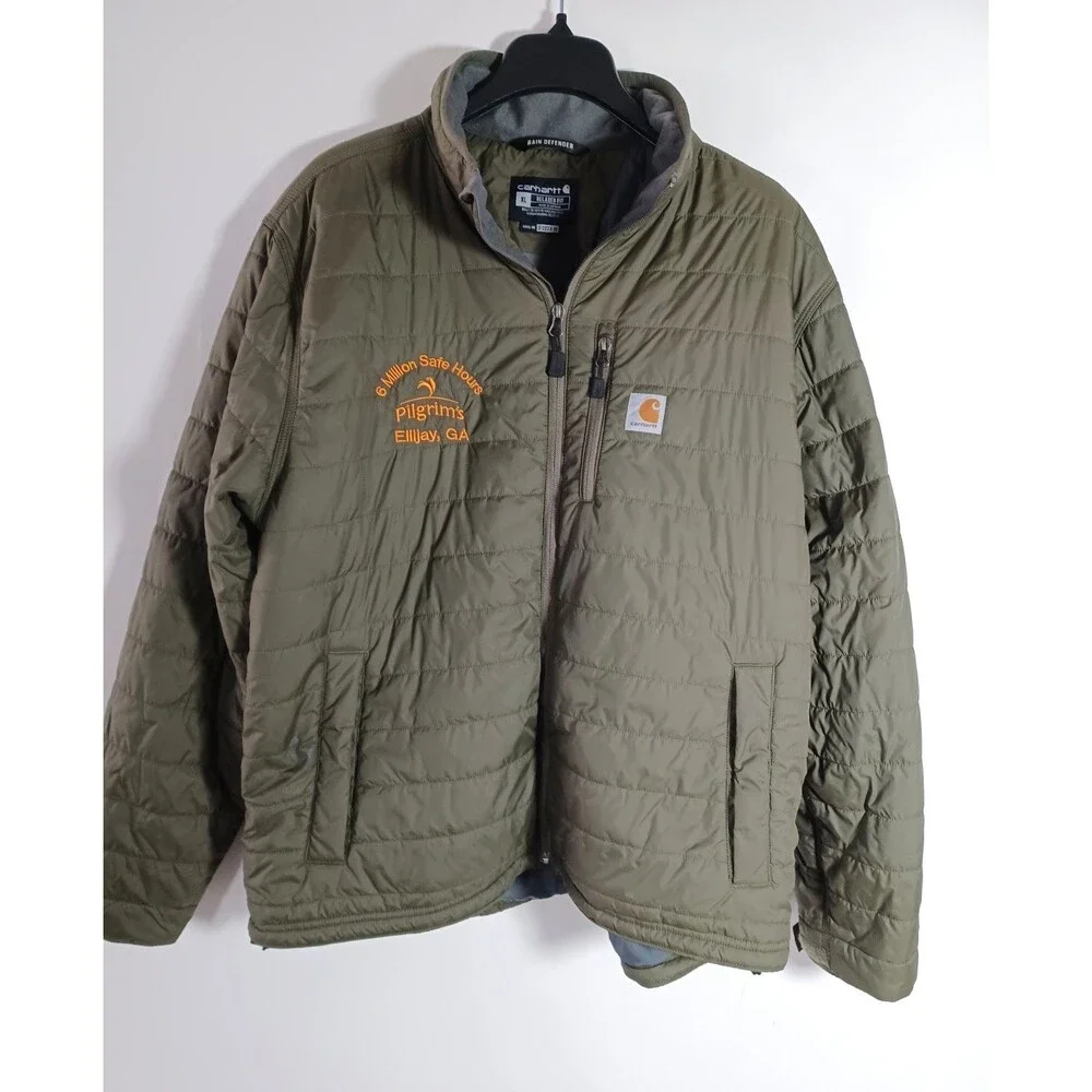 Carhartt Gilliam Jacket Rain Defender XL‎ Puffer Olive Green 0J2208M Lightweight